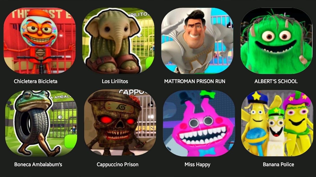 MATTROMAN PRISON RUN,TI TI TI SAHUAR,CHIMPAZINI COCOZINI,LIRILI LARILA,TRULIMI TRULALA,STITCH PRISON