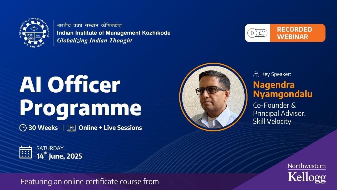 IIMK AI Officer Programme | Pre-programme information webinar