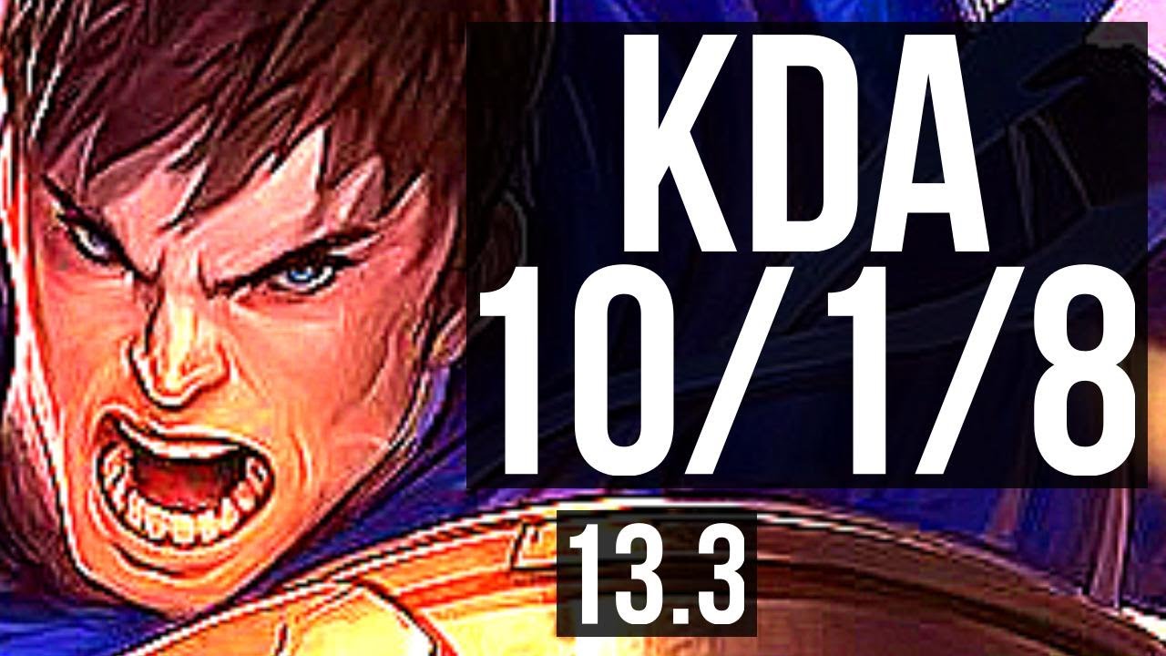 GAREN vs AKALI (TOP) | Rank 4 Garen, 10/1/8, 1300+ games, 1.1M mastery | EUW Challenger | 13.3