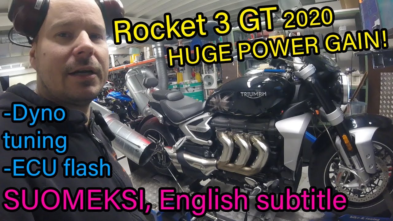 New Triumph Rocket 3 GT on dyno. DYNO TUNING, ECU flash, derestrict. Tuneecu tune.