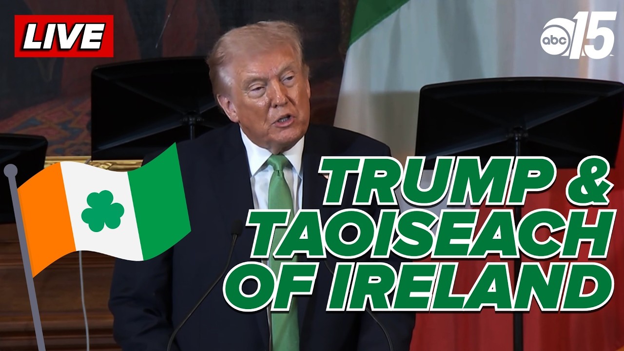 Trump hosts a bilateral meeting with the Taoiseach of Ireland, Micheál Martin, on St. Patrick’s Day