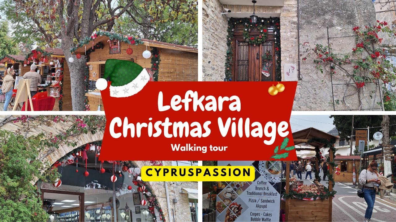 Lefkara Christmas Village, Cyprus 🎄4K Walking Tour ✨