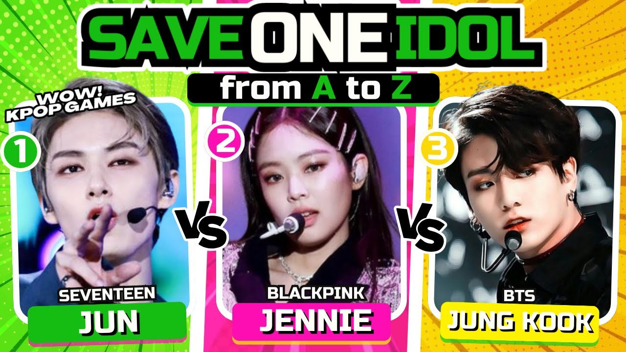 SAVE ONE KPOP IDOL: from A to Z 🎶✨ | WOW KPOP GAMES | KPOP QUIZ 2024