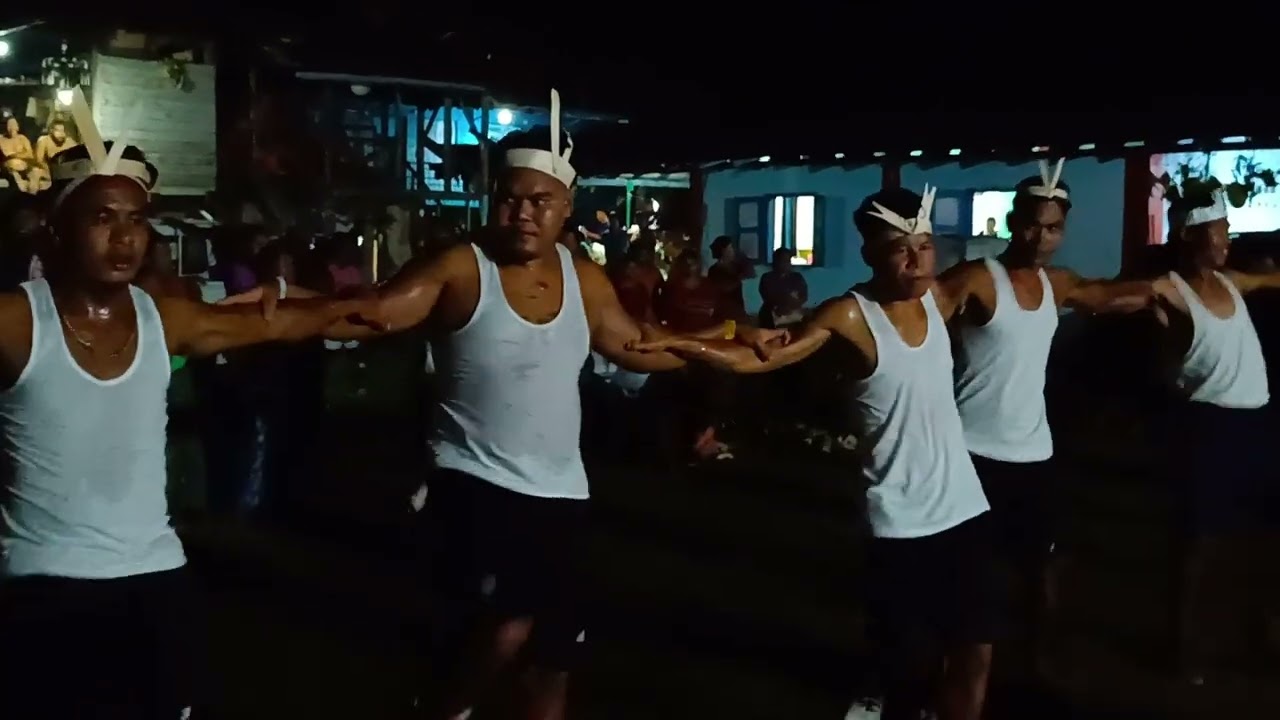 NICOBRIE FOLKS DANCE BY ARONG VILLAGE. AT CHUCK VILL CAR NICOBAR ISLANDS. ANDAMAN AND NICOBAR.