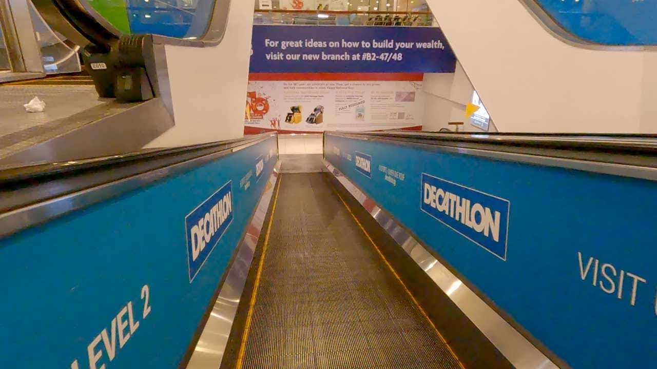 Singapore City Square mall moving stairways travelator