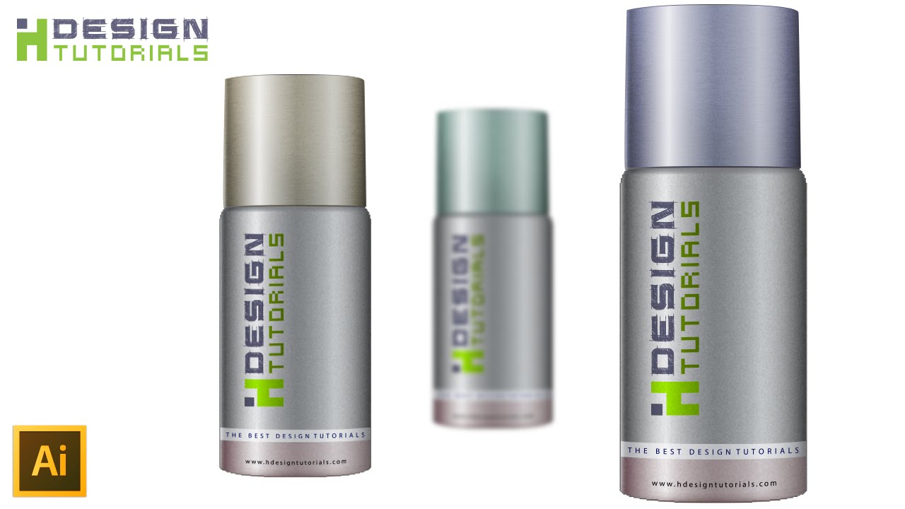 Create a realistic 3d deodorant in illustrator