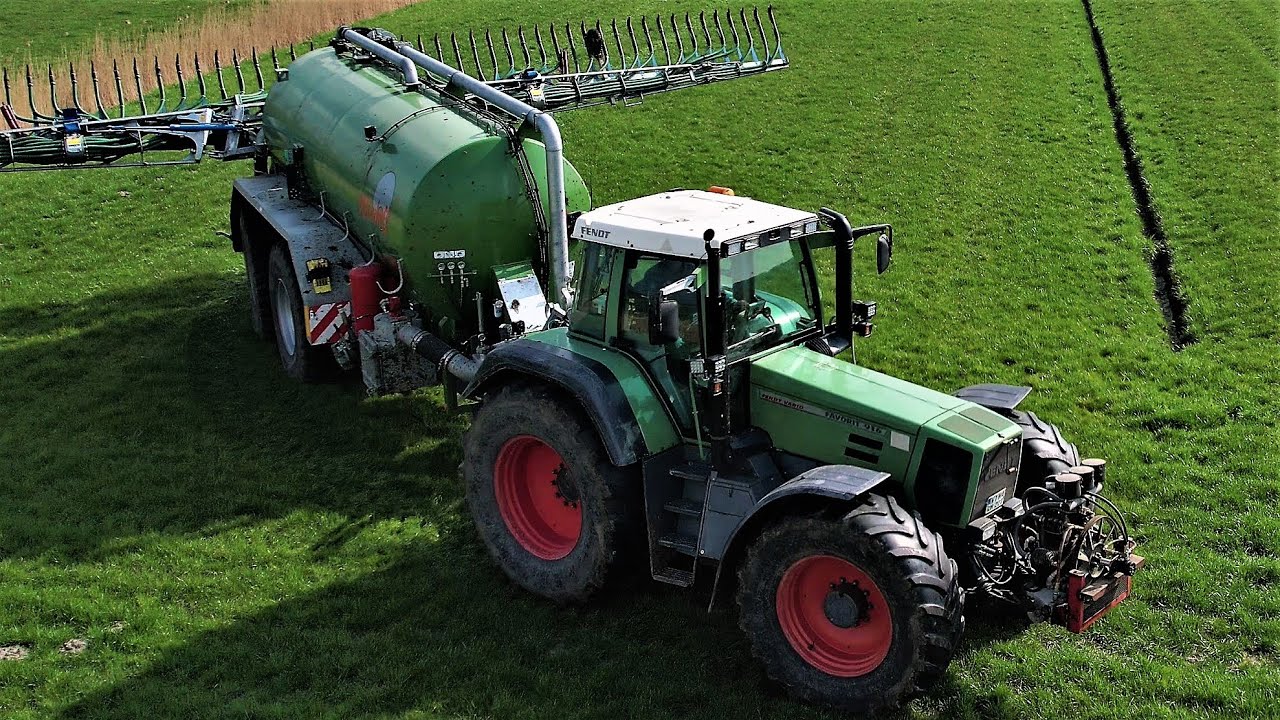 Sound | Gülle Fahren 2023 | Fendt Favorit 916 mit Wienhoff Güllefass 18m3 | Schleppschuh | 4K