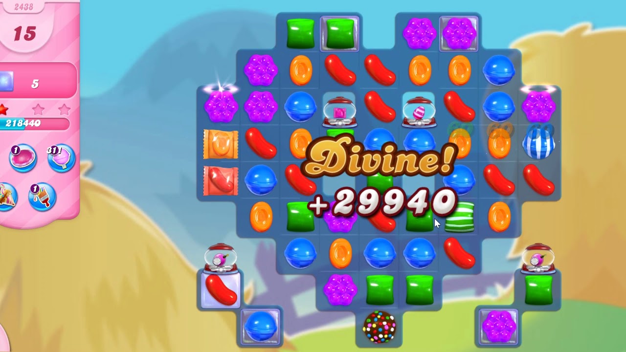 Candy Crush Saga Level 2438 Hard Level NO BOOSTER