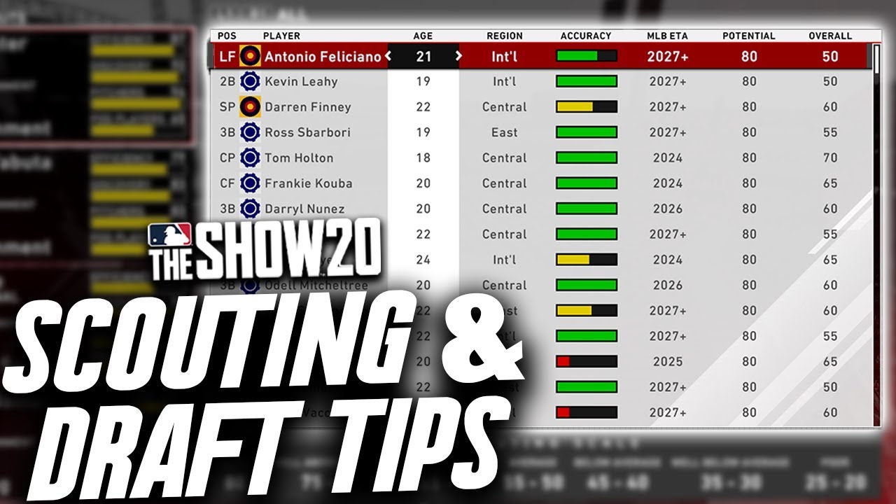 SCOUTING & DRAFT TIPS IN FRANCHISE | MLB THE SHOW 20