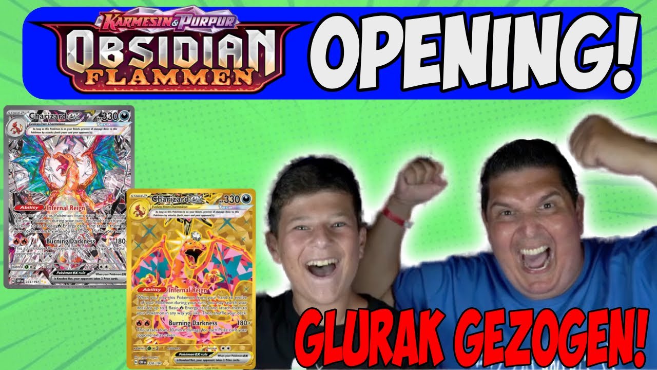 Pok&eacute;mon Obsidianflammen Opening - Glurak Top Hit gezogen!!!