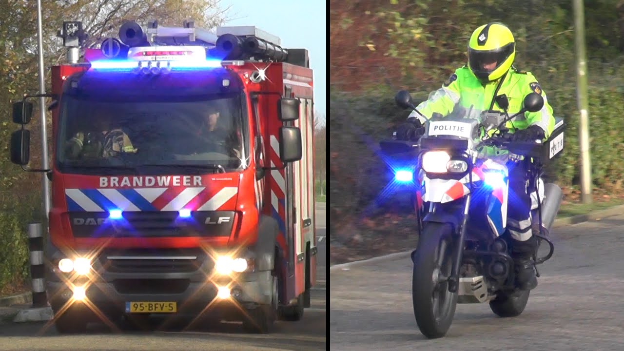 Brandweer & Politiemotor naar reanimatie in Brielle