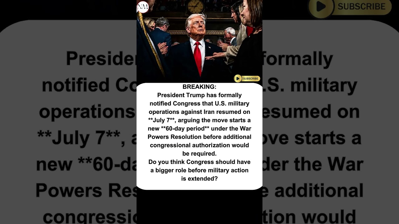 Trump Formally Notifies Congress On Iran Conflict
