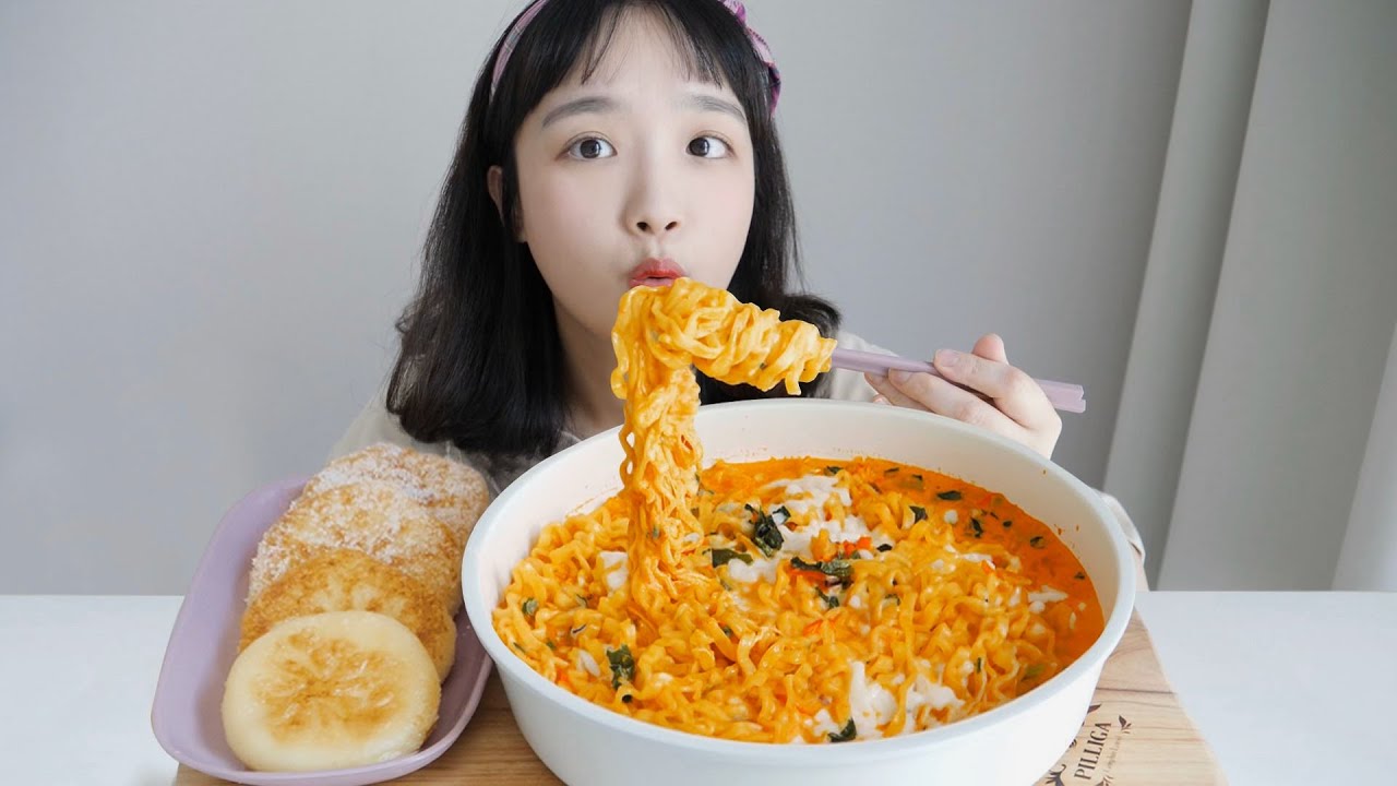 크림 진짬뽕 먹방 _ SNS 핫 레시피🔥완전 꾸덕꾸덕해요 :D