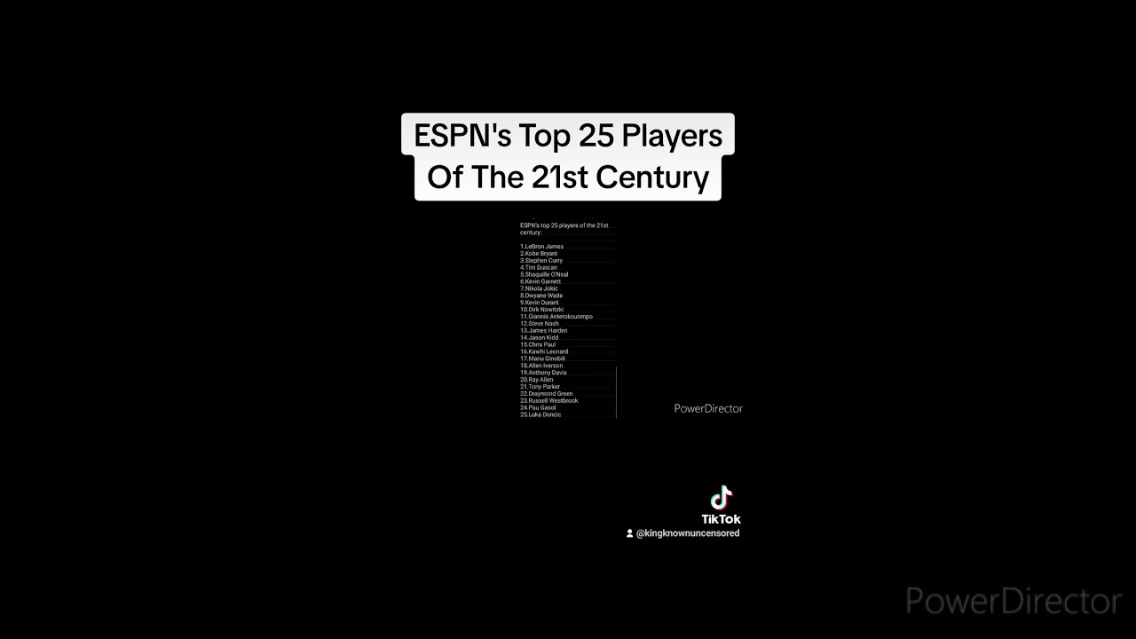 ESPN&rsquo;S Top 25 Players Of The 21st Century
