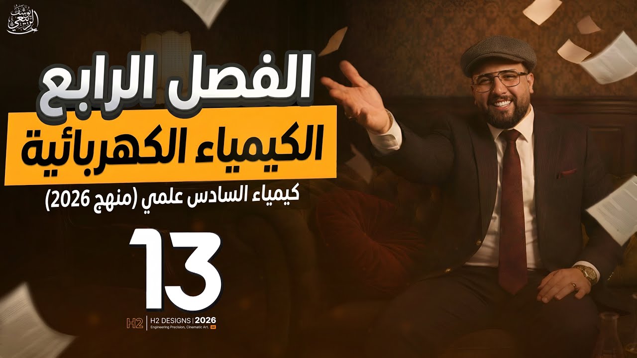 المحاضرة الثالثة عشر-الفصل الرابع-الكيمياء الكهربائية -حل مسائل فارداي جزء 2 -سادس اعدادي تصوير 2026