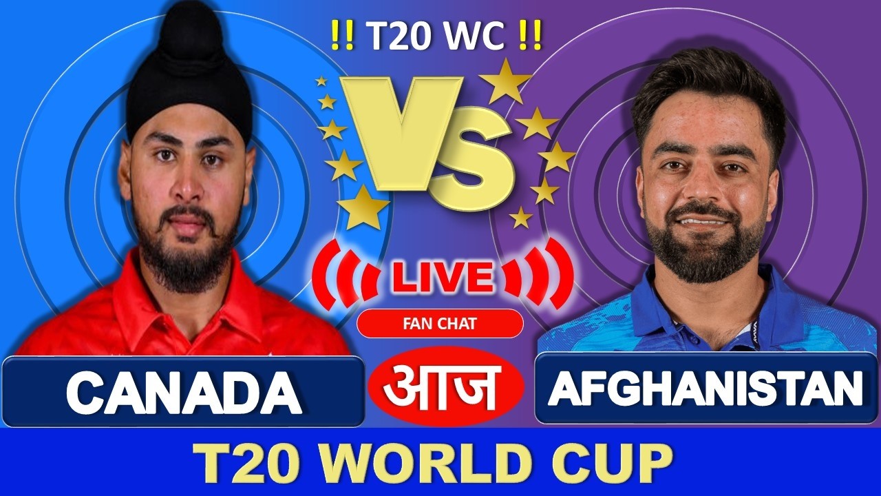 Live: Afghanistan vs Canada T20 World Cup Match-39 | Cricket Live Score & Commentary