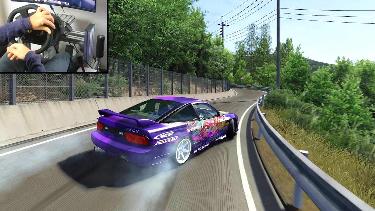 DRIFTING TIGHT TOUGE - Nissan 180SX | Wheelcam Assetto Corsa Gameplay