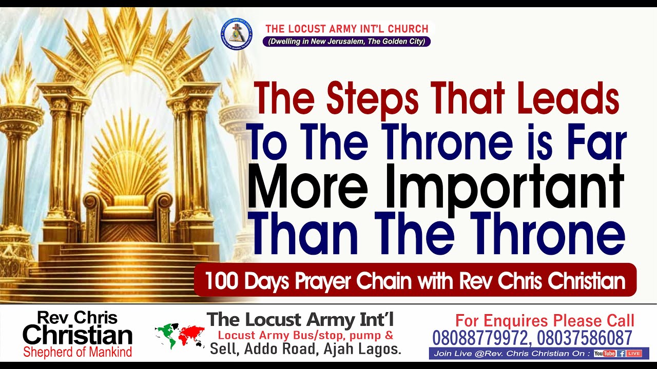 Rev Chris Christian | The Steps That Leads to the Throne is Far More Important Than the Throne