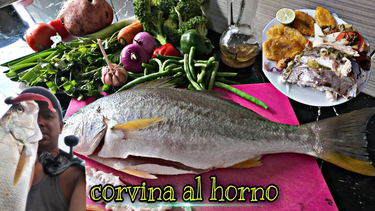 Deliciosa!!! corvina rellena al horno😋/fish in the oven..