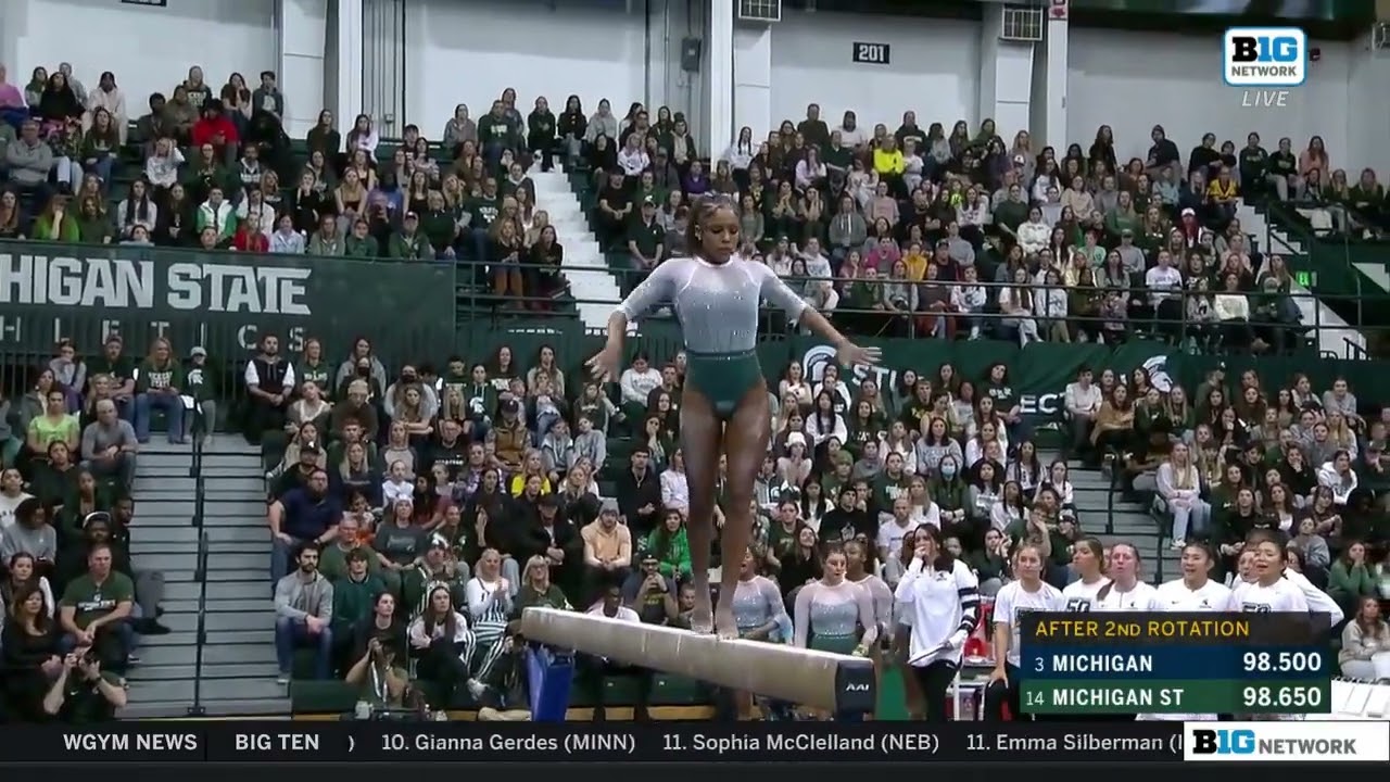 Nikki Smith Beam Michigan State vs Michigan 2023 9.825