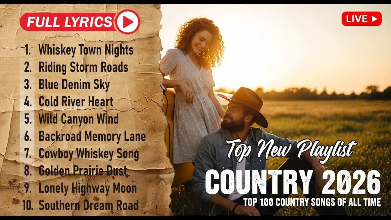 Peaceful Country Songs Collection Relaxing Guitar Country With Lyrics