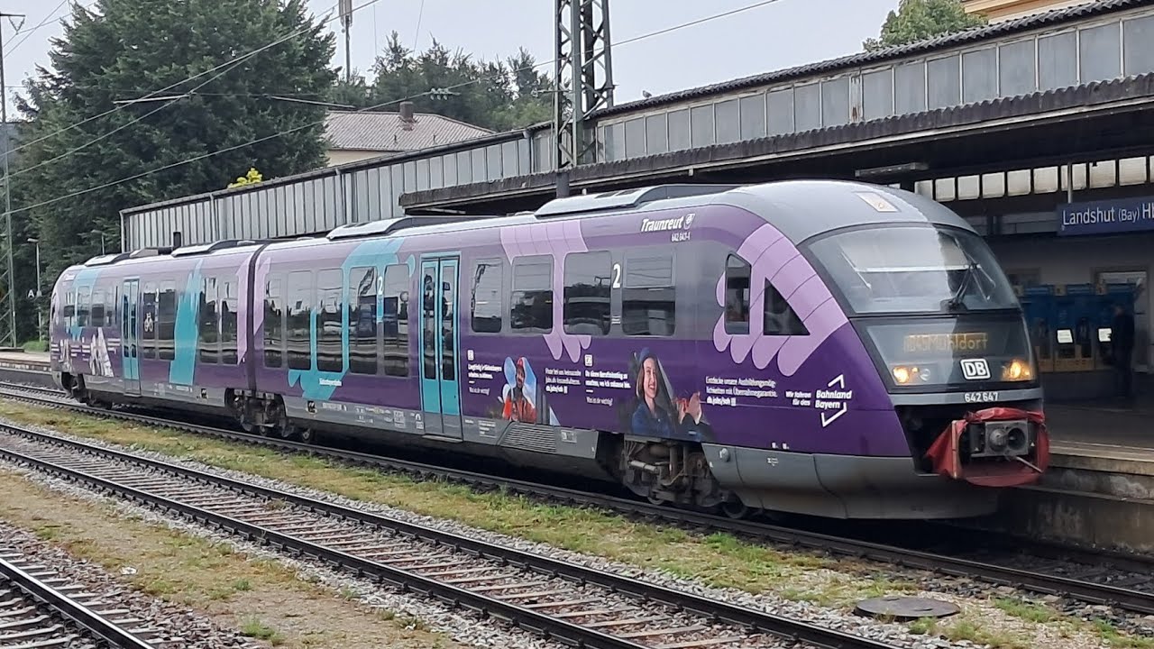 RB49/RB47 von Traunreut über Traunstein nach Mühldorf mit BR 642 Karriere Taufnamen Traunreut 