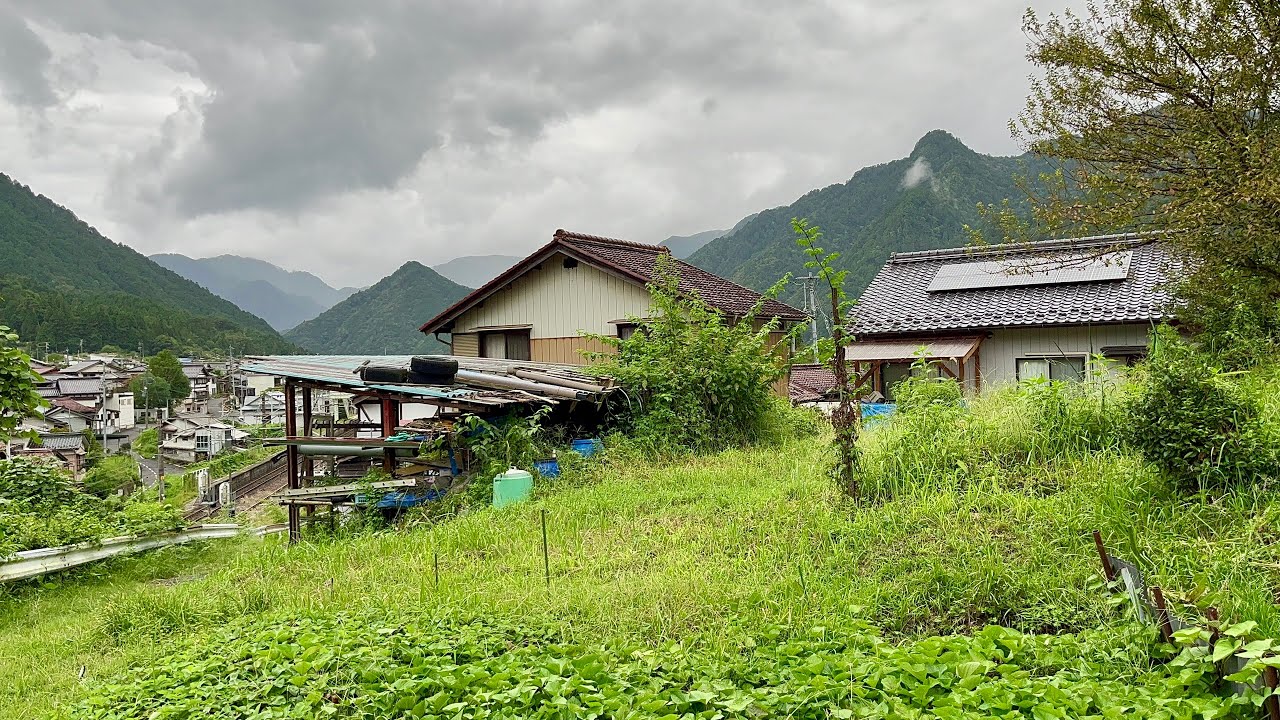 4K Walking Tour Japan || beautiful Japanese Countryside Village With Rainy day || Nagano, Japan