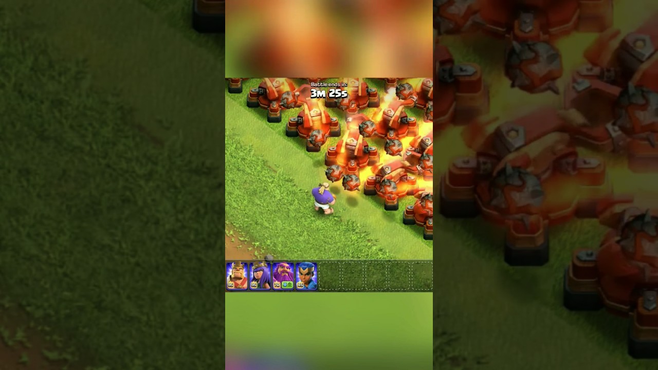 Scattershot Base Formation VS 250+ Giant Thrower &bull; Clash of Clans