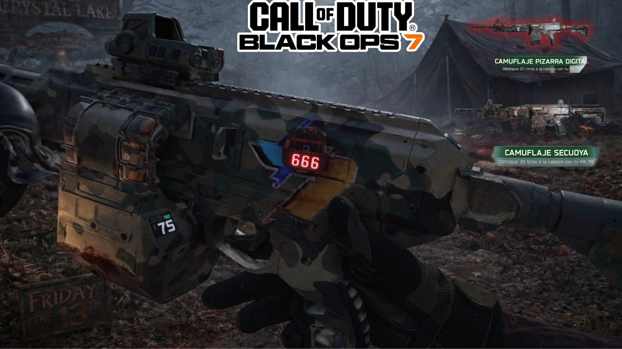 DESBLOQUEÉ el CAMUFLAJE PIZARRA DIGITAL y el CAMUFLAJE SECUOYA en la MK.78 CALL OF DUTY BLACK OPS 7