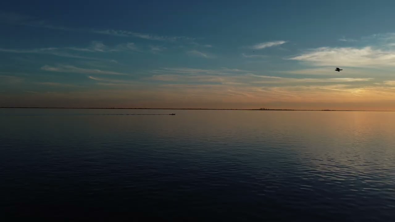 Babylon Village Sunset Ambience | 4K Drone & Natural Ocean Sounds