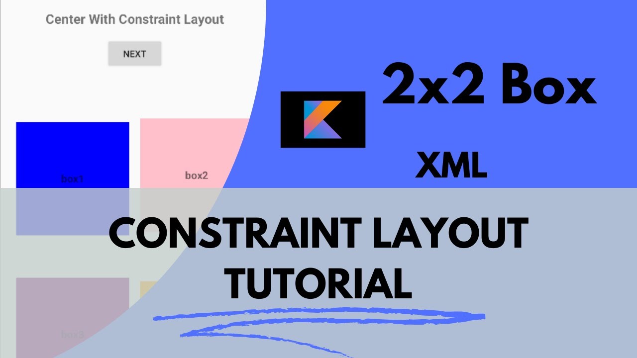 Constraint Layout | Perfect 2x2 Box Grid Design in Android Studio