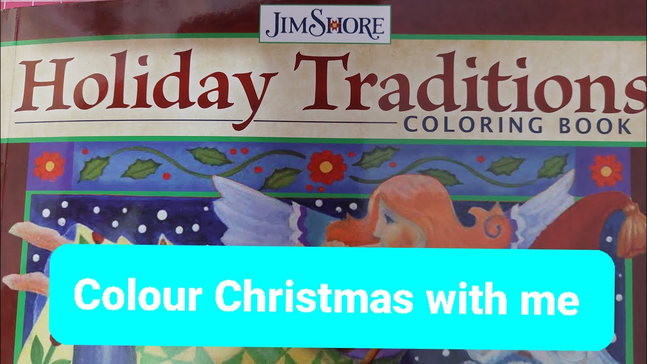 Flip through & Colour  with me in 'Jim Shore's 'Holiday Traditions' Christmas tree - Adult colouring