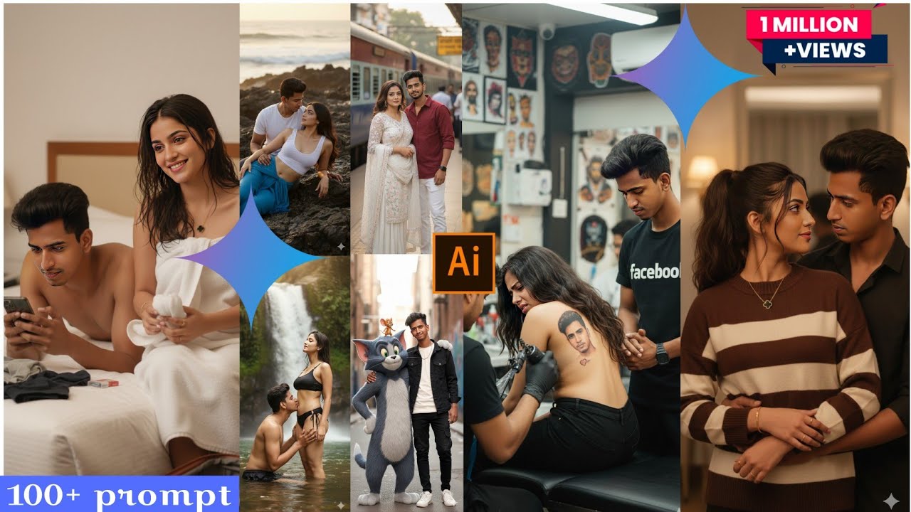 Most Viral Couple Photo Prompt of 2026 💕” । How to create cinematic romantic AI photos
