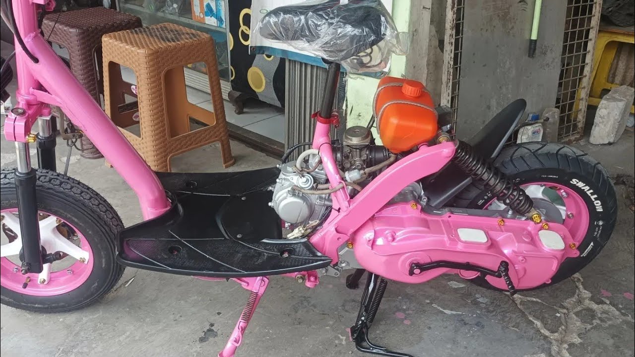 Spill / review goped / otoped/ moped custom basik mio smile ring 10 custom vespa edisi pinky