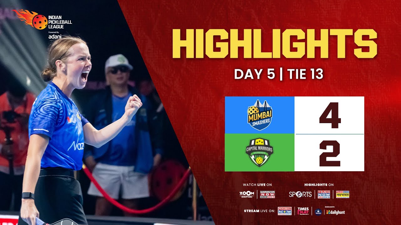 IPBL Tie 13 &ndash; Highlights &ndash; Mumbai Smashers vs Capital Warriors Gurgaon | 4&ndash;2