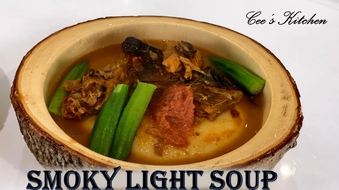 🇬🇭Assorted Dried Fish Light  Soup with dried Snails & Smoked Guinea Fowl || Village Syle