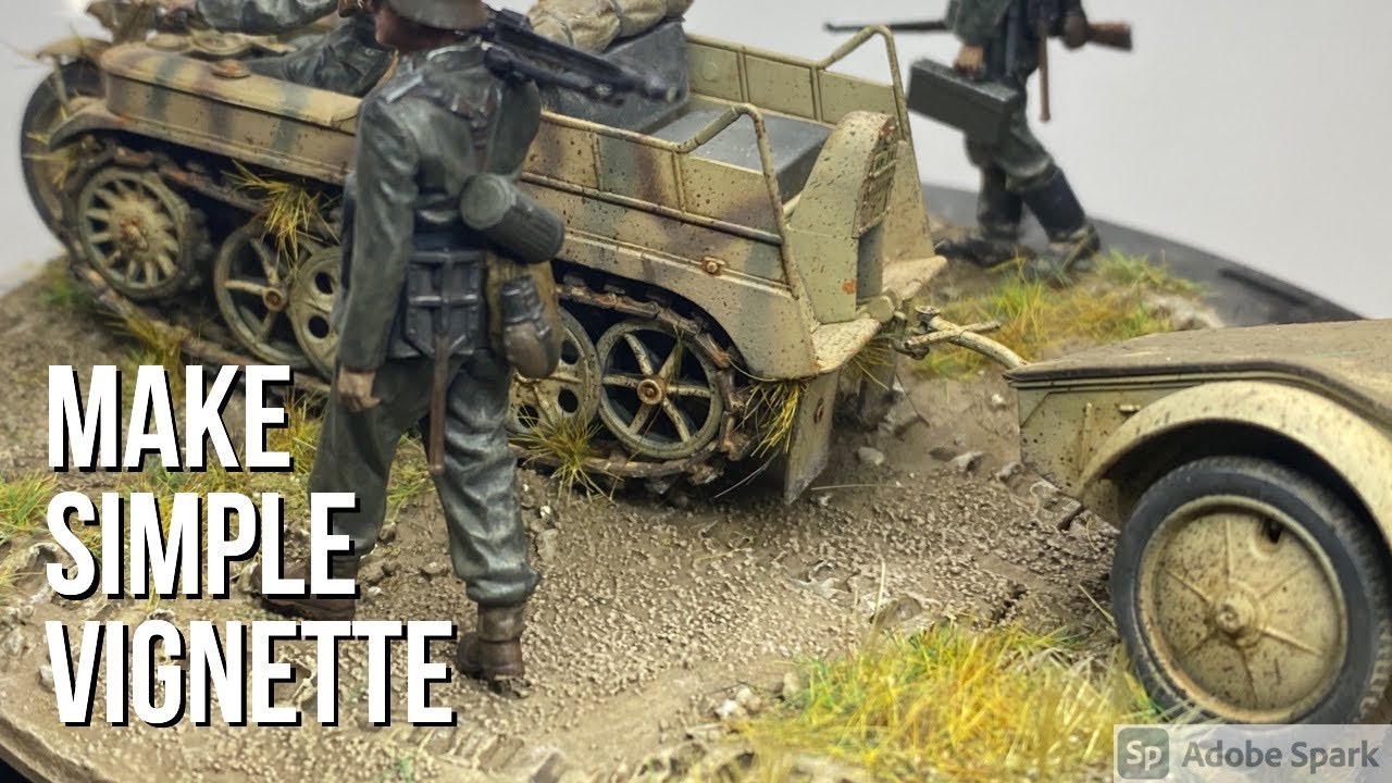 make WW2 Diorama vignette **NO AIRBRUSH** #diorama #kettenkraftrad