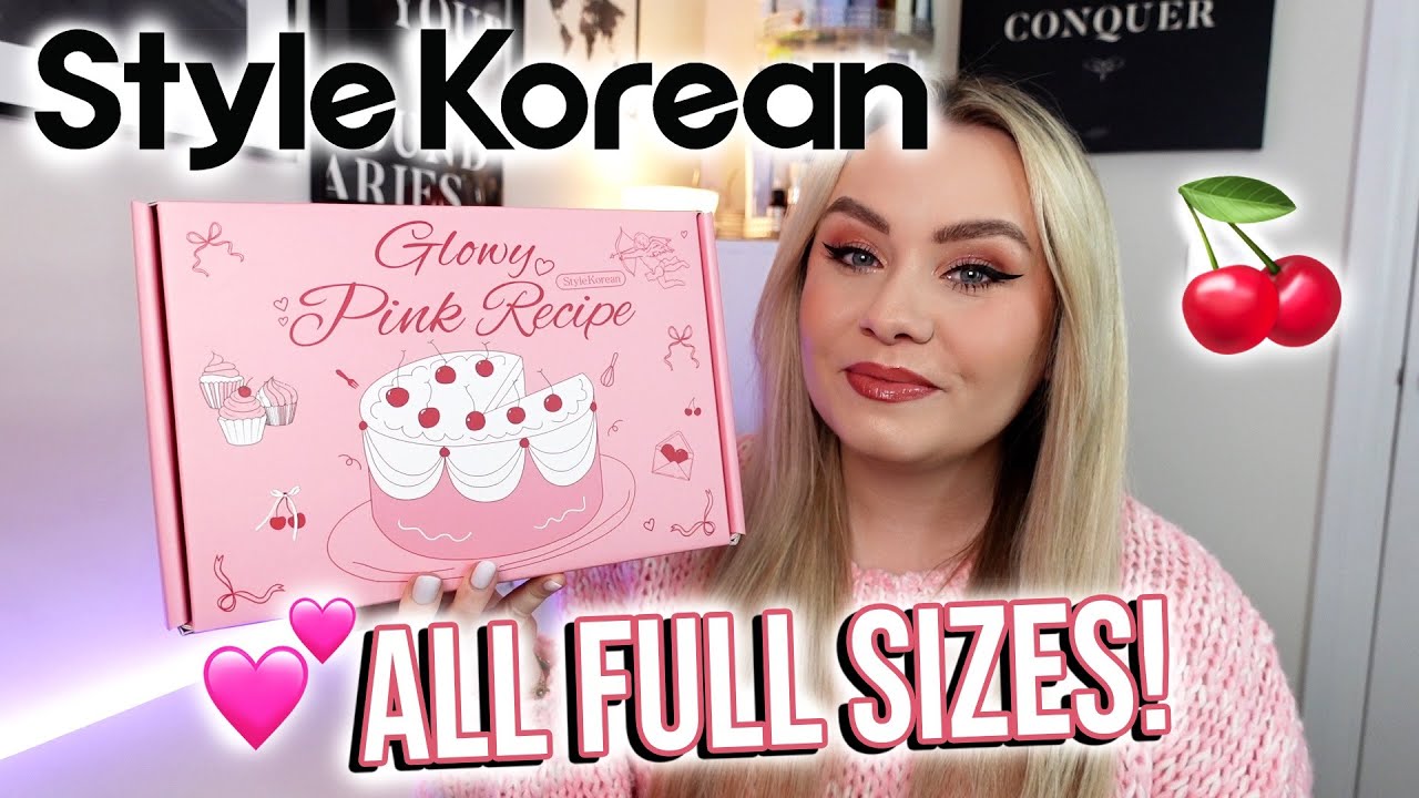STYLEKOREAN GLOWY PINK RECIPE BEAUTY BOX UNBOXING | $39 & ALL FULL SIZES! | MISS BOUX
