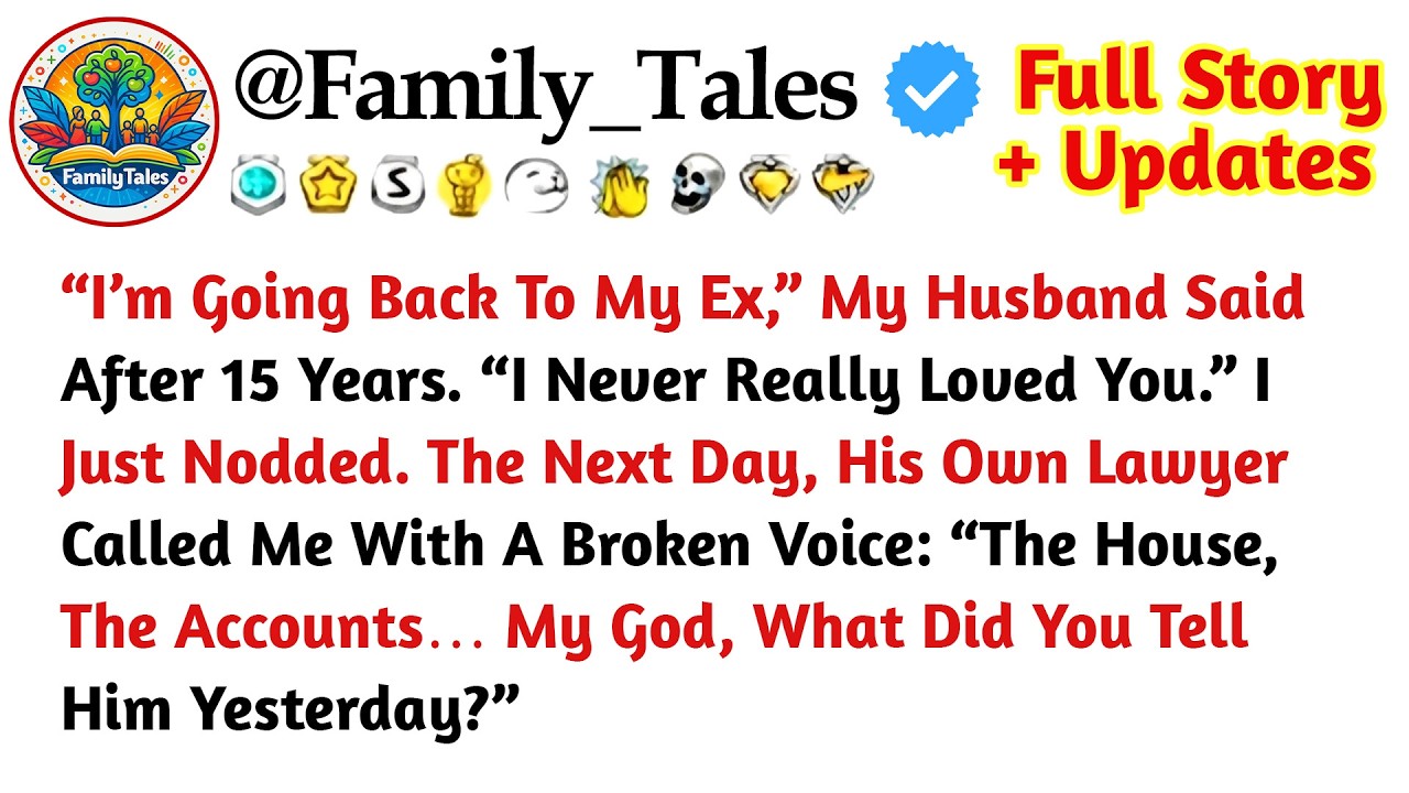 I’m Going Back To My Ex,” My Husband Said After 15 Years. I Just Nodded — The Next Day, His Lawyer