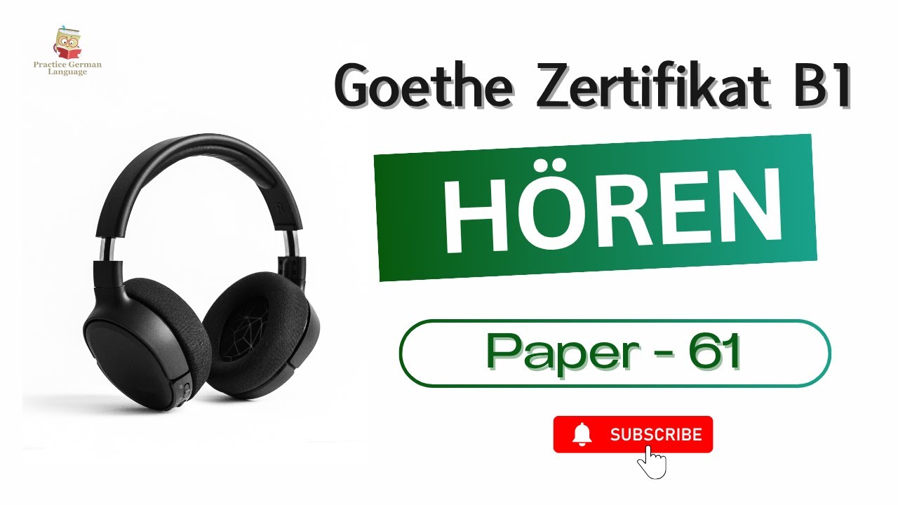 Goethe Zertifikat B1 Hören Modelltest 2026 ll Hören Mit Lösungen ll Deutsch Zertifikat B1 ll 