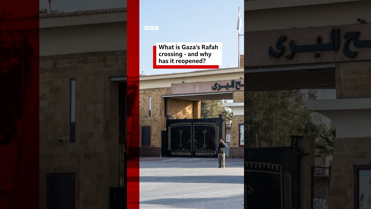 Israel reopens Gaza's key Rafah border crossing with Egypt.&nbsp;#Israel #Gaza #BBCNews