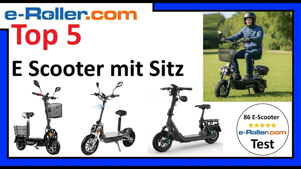 Top 5 e-Scooter mit Sitz TEST 2026: Welcher ist der beste für dich?