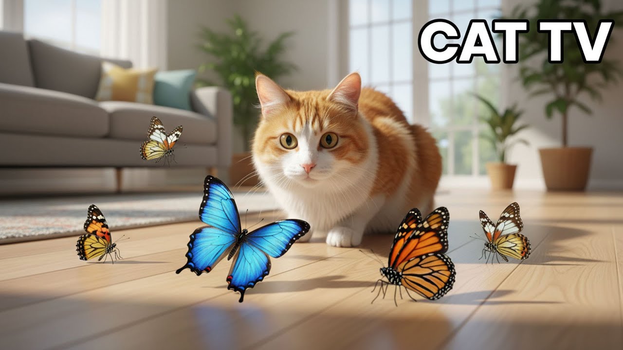 CAT TV - Captivating Butterfly Garden - Videos for Cats