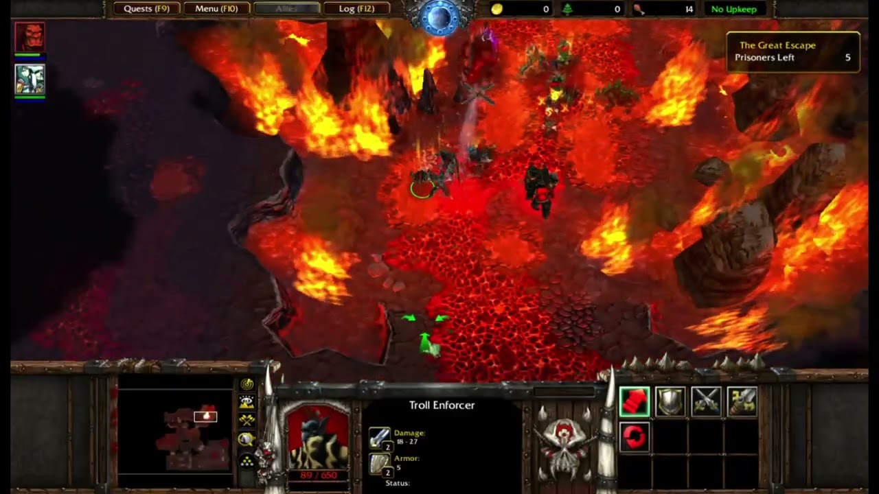 Warcraft 3 Exodus Of The Horde (Expanded) Gameplay Walkthrough Chapter 4 The Fires Down Below