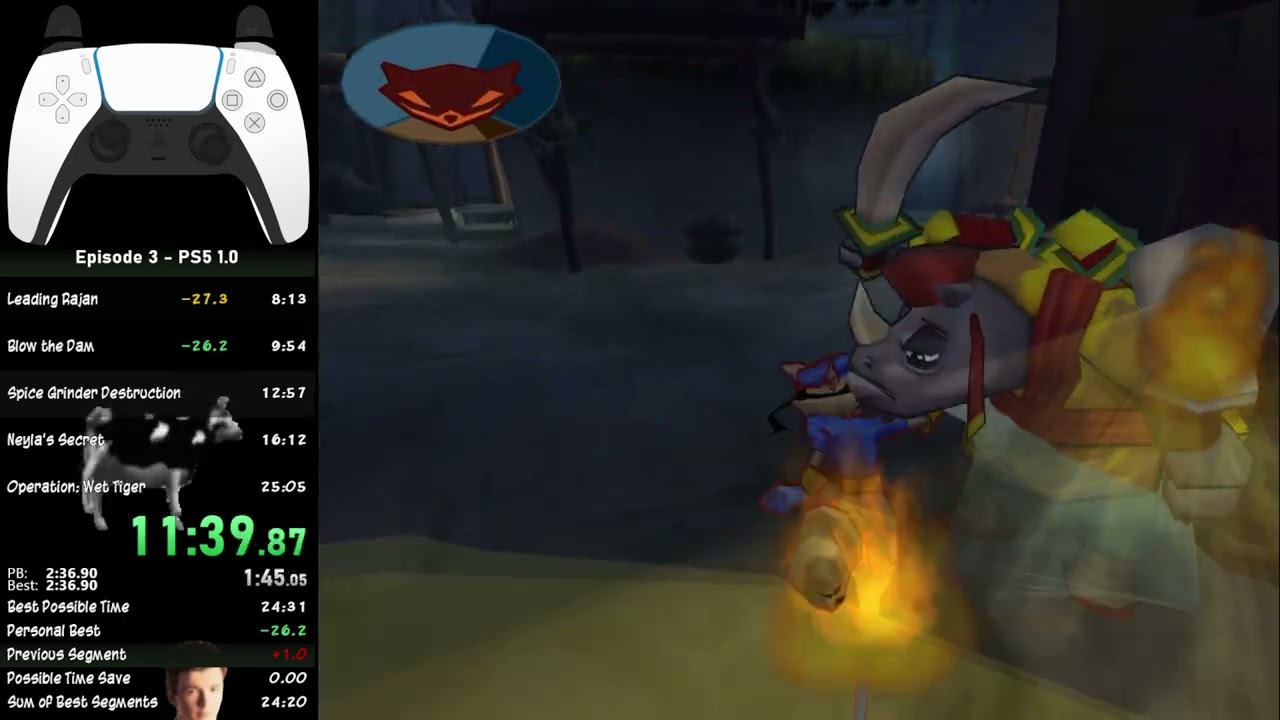 Sly 2 episode 3 ps5 (v1.0) speedrun in 24:31