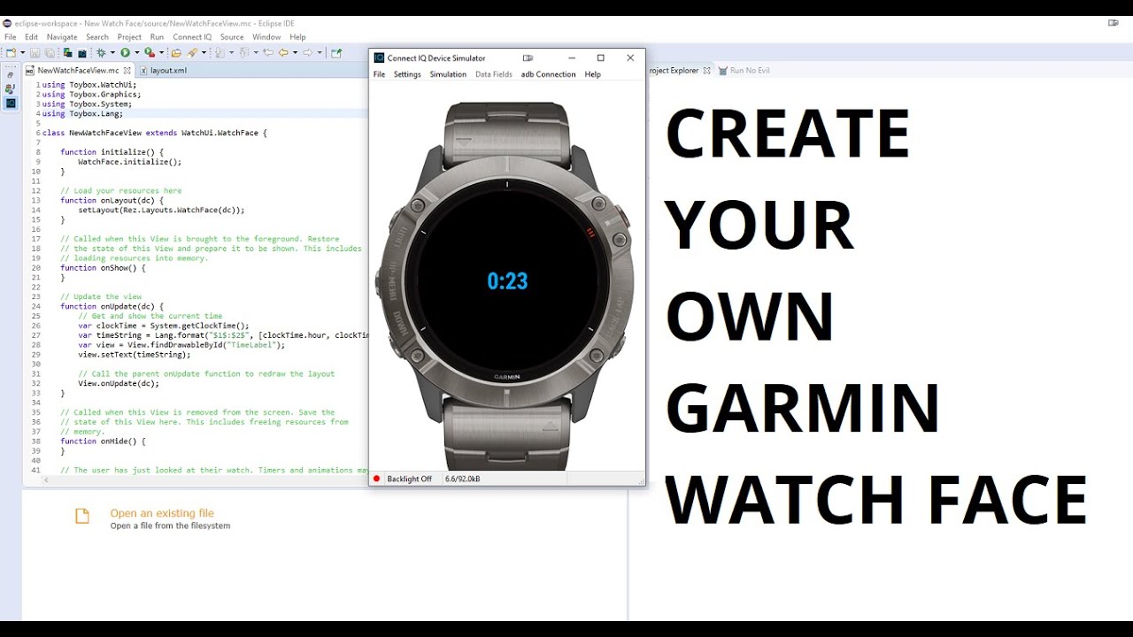 Get startet with Garmin App creator - Make your own Garmin Watch Face