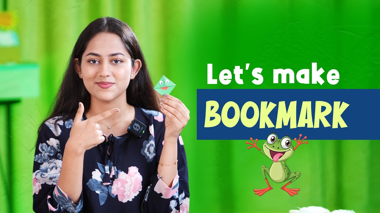 Square শেইপ দিয়ে ব্যাঙ বুকমার্ক তৈরি | Easy Frog Bookmark Craft | Kiddoz DIY Craft Tutorial
