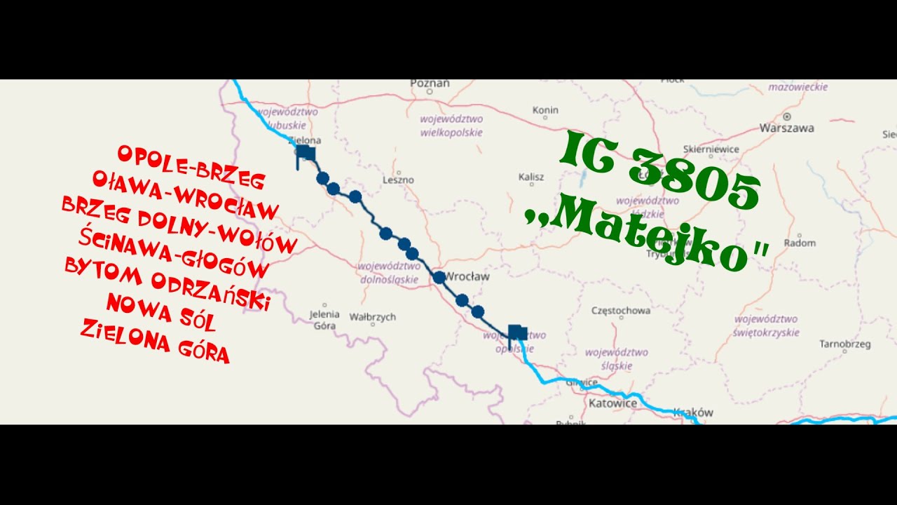 Opole Główne-Zielona Góra Główna I IC 3805 ,,Matejko