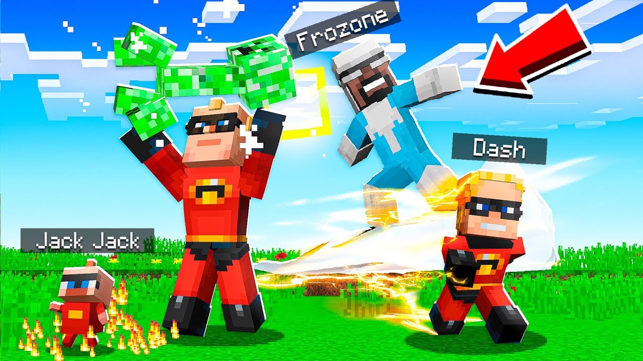 Playing MINECRAFT As THE INCREDIBLES!