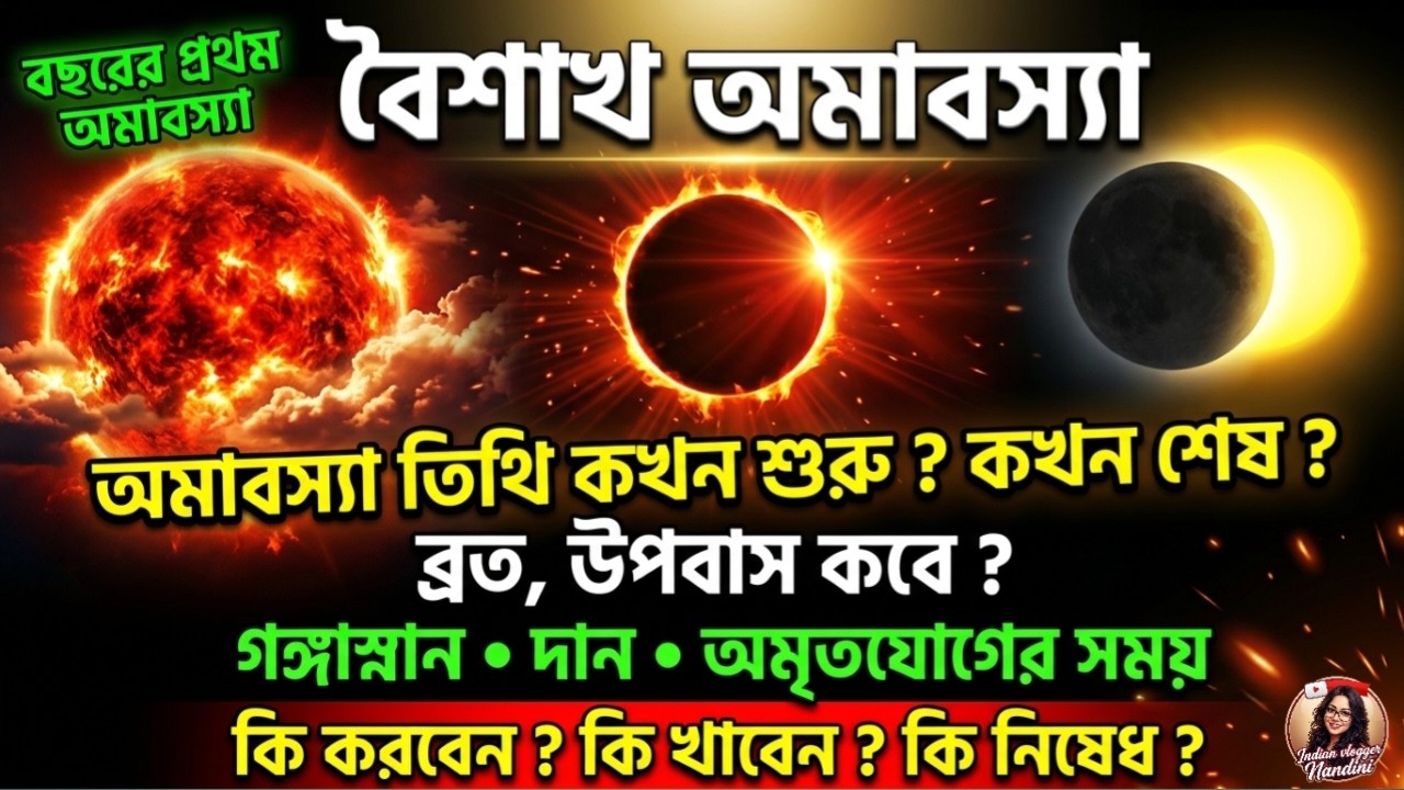 বৈশাখ অমাবস্যা ২০২৬ সময়সূচি | April Amavasya 2026 Date Time | Amavasya 2026 | Boishakh Amavasya